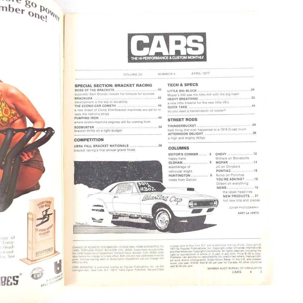 1970s CARS Magazine Lot 3 issues Hot Rod Racing Garage Art Vintage‎ NASCAR Promo - Picture 5 of 7